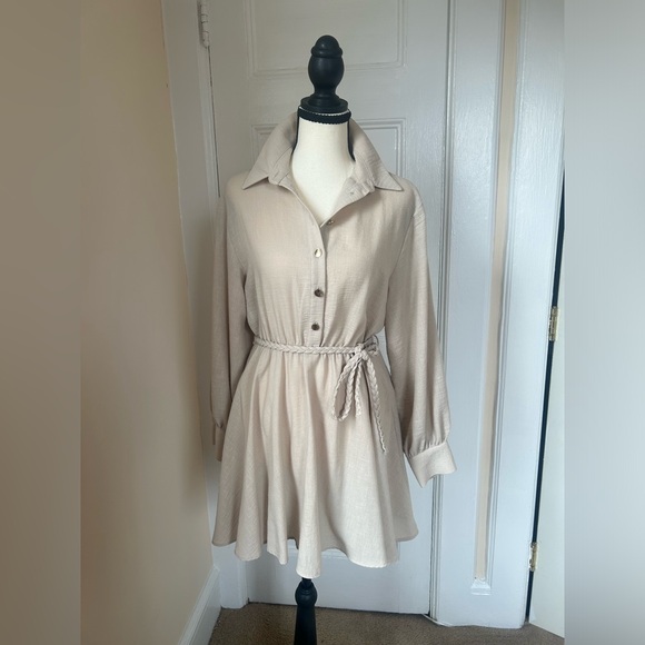 Zara Shirt Dress with Braided Belt - Picture 2 of 15